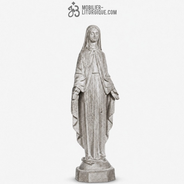Statue Vierge Miraculeuse Polychrome Antique
