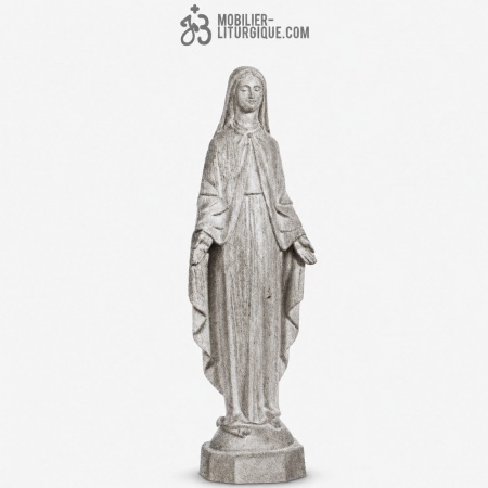 Statue Vierge Miraculeuse Polychrome Antique