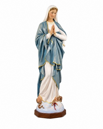 Statue Vierge Miraculeuse Polychrome:Hauteur 130 cm