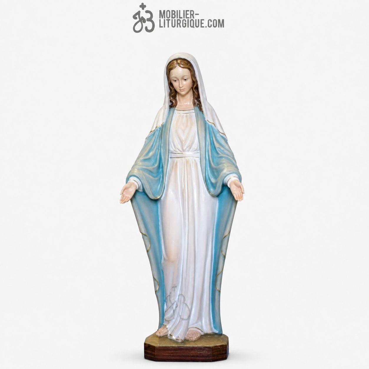 Statue Vierge Miraculeuse Polychrome