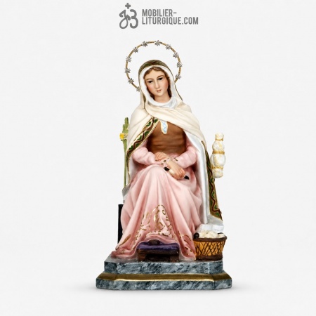 Statue Vierge Polychrome Antique
