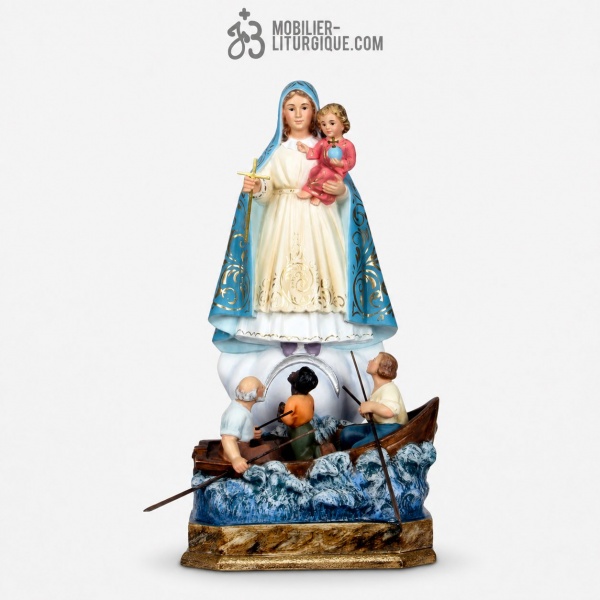 Statue Vierge Vierge de la Charit� Polychrome Antique