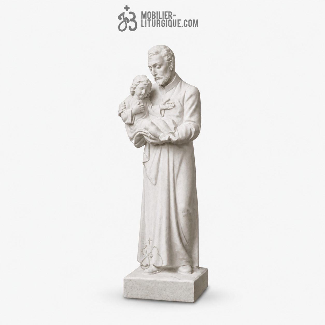 Statue Vincent de Paul : statue sur mesure Marbre