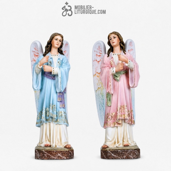 Statues Anges Polychrome
