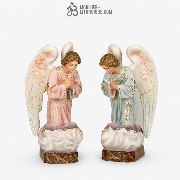 Statues Anges Polychrome